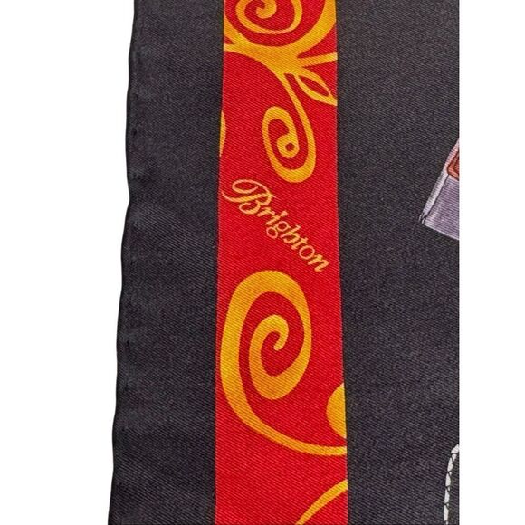 Brighton 100% silk scarf with fashion accessories print size 21” X 21” - Picture 7 of 12
